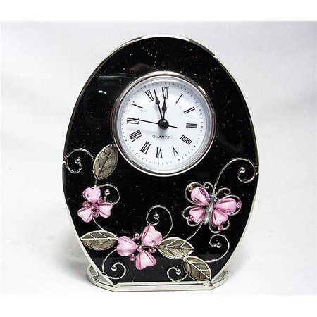JIALLO Jiallo 35841 Butterfly Clock; Pink 35841